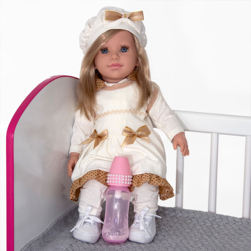 Boneca Realista Xodo Bege Baby Adora Com Roupa De Xodo Bege