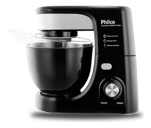Batedeira Planetária Php500p Turbo 700w Philco 127v Preto Preto