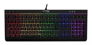 Teclado Gamer Hyperx Alloy Core Rgb Qwerty Español Latinoamérica Color Negro Con Luz Rgb