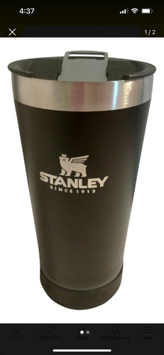 Vaso Térmico Stanley 473 Ml Con Parlante Integrado Negro Vaso Con Parlante Bluetooth