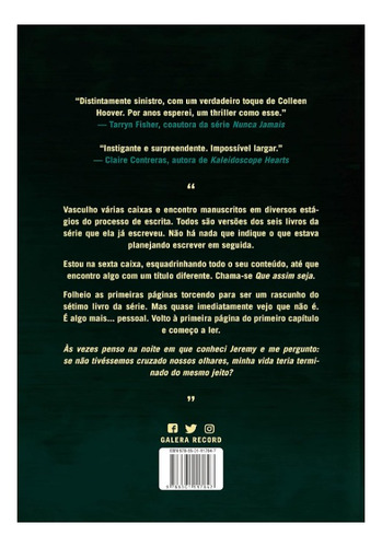 Verity, De Hoover, Colleen. Editora Record Ltda., Capa Mole Em Português, 2020