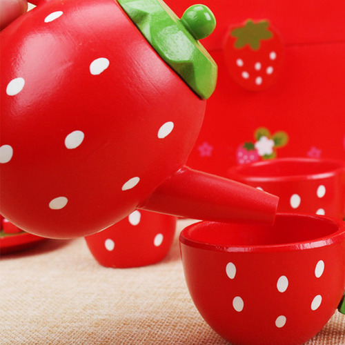 Té De De Madera Para Niños Con Cesta Juego De Simulación