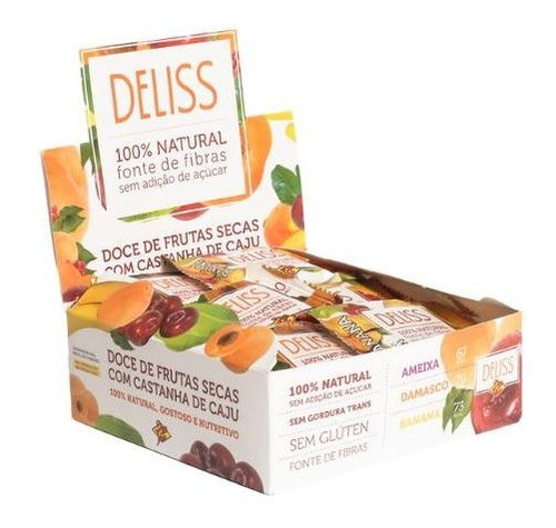 Doce Frutas Secas Sem Açúcar Deliss Natural Vegano Banana