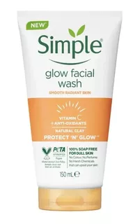 Limpiador Facial Simple Protect Glow Natural Clay 150 Ml