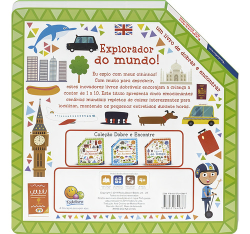 Dobre e Encontre: Explorador do Mundo, de Really Decent Books Ltd. Editorial Todolivro Distribuidora Ltda., capa dura em português, 2022