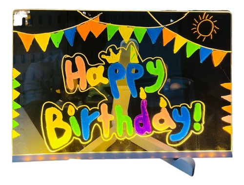 Pizarra Led Pizarra Magica Tablero Dibujo Luminoso Diy Niños