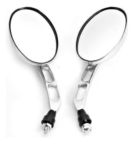 2 Piezas De Espejos Plateados Compatibles Con Harley Road