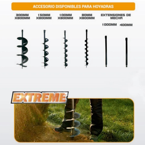 Hoyadora Perforadora Lusqtoff 58cc 2t Medida De Mecha Cuotas