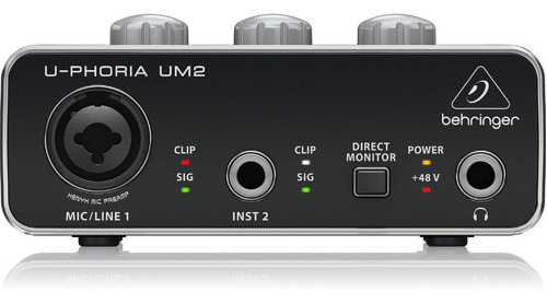 Interface De Audio Behringer Um2 U-phoria Incluye Cable Usb
