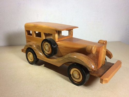 Carro Antigo De Madeira Jipe - Oferta- Brinquedo / Decoração