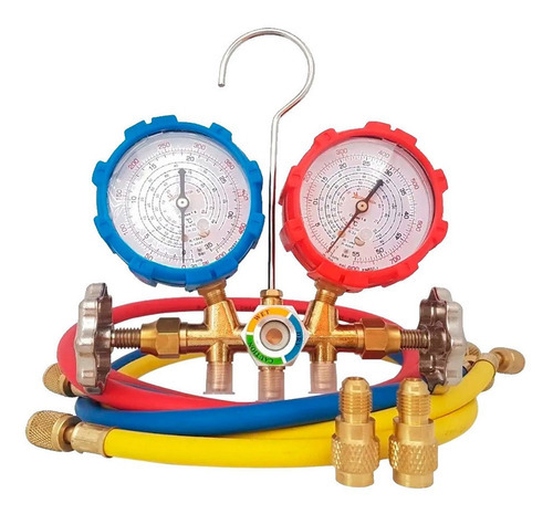 Válvula de Manometro Gadnic Man1ref-Pro de Cobre Doble Cabezal Fluorada