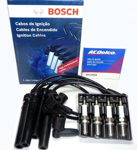 Kit Cables Bosch + Bujias Acdelco Chevrolet Aveo Original