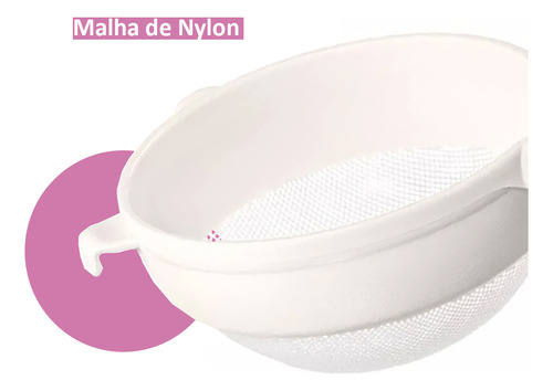 Peneira Cozinha Plástico Sanremo 14,5cm Sucos Confeiteiro