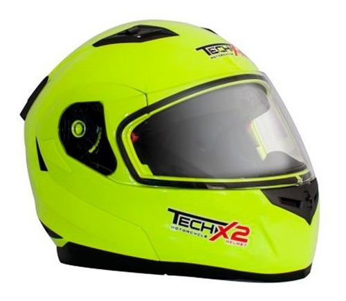 Casco Techx2 953 Abatible Lente Interno Amarillo Ecer22-05