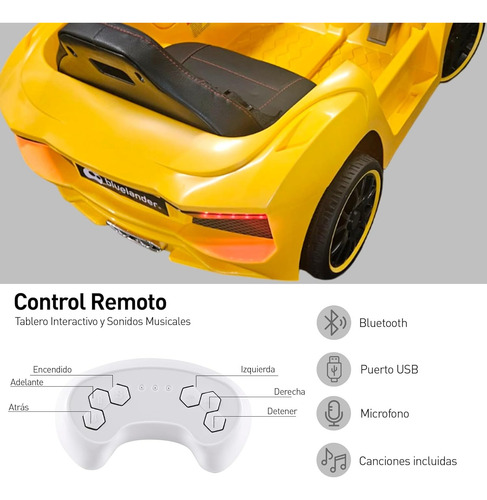 Carro Lamborghini Montable Eléctrico Camioneta Amarillo
