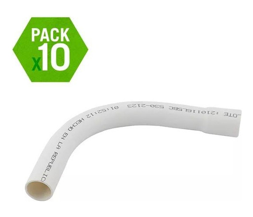 Curvas Pvc De 3/4 Color Blanco Pack 10 Unidades !!!!!!!