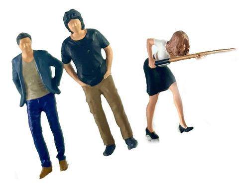 Mini Conjunto De Modelos De Figuras De Bilhar 1:64 Pessoas