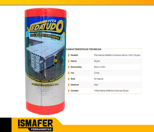 Kit 3 Manta Asfáltica 20 Cm X 10 M Com Prime