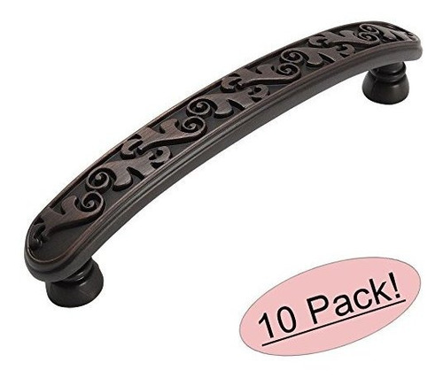 Cosmas 4298orb Oil Rubbed Bronze Floral Cabinet Hardware Han