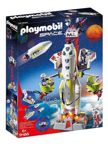Imagen 1 de 7 de Playmobil Cohete Con Plataforma De Lanzamiento 9488 Edu