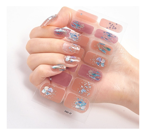 5 Piezas Gradient Nail Stickers Diy Nail Art Stickers