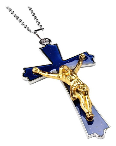 2 Collar Colgante Crucifijo Jesús Cruz Accesorios Reglioso