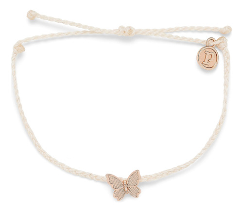 Pura Vida Pulsera De Mariposa En Vuelo De Plata O Oro Rosa .