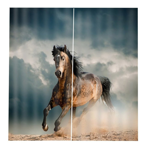 Indow - Cortina Para Cojín, Diseño De Caballo, 150 X 166 C