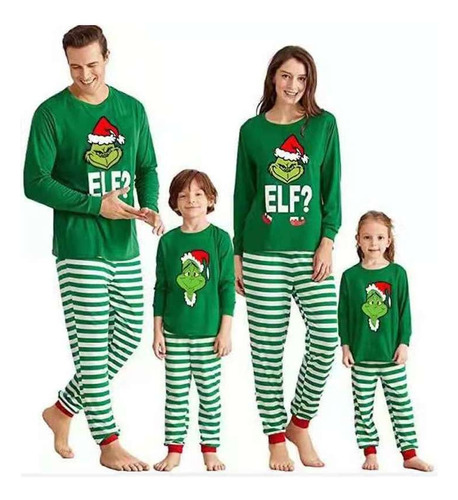 Set De Pijamas Navideños De La Familia Grinch Para Amantes