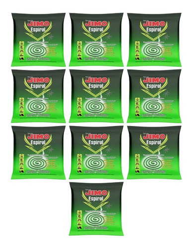 Kit 10 Caixa Repelente Jimo Espiral Contra Mosquitos C/10 Un