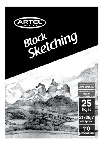 Block Sketching 25 Hojas 21×29,7cm 110grs Artel Rnw