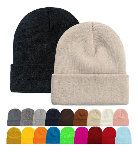 Gorro Invierno Tejido Unisex Suave Y Cálido Pack 12