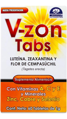 V Zon Tabs Luteina, Zeaxantina Y Flor De Cempasuchil, Vitami
