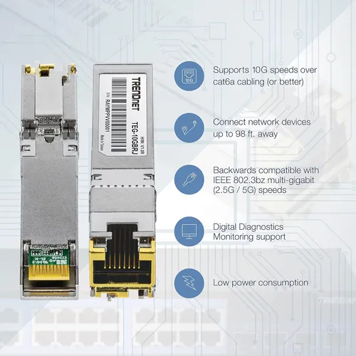 Módulo Sfp+ De Cobre Rj-45 10g De Trendnet, Convierte Un...