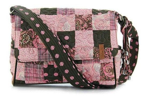 Bolsa Feminina Transversal Samantha Patchwork Giuliana Fiori