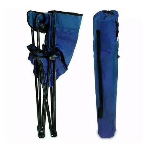 Imagen 3 de 6 de Silla Director Camping Apoyabrazo Porta Vaso Bolso Verde