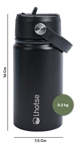 Botella Térmica Niño Insulada Lhotse Hydro 360ml Negro