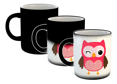 Taza Magica Owl Buho Lechuza Diseño Dibujo Caricatura