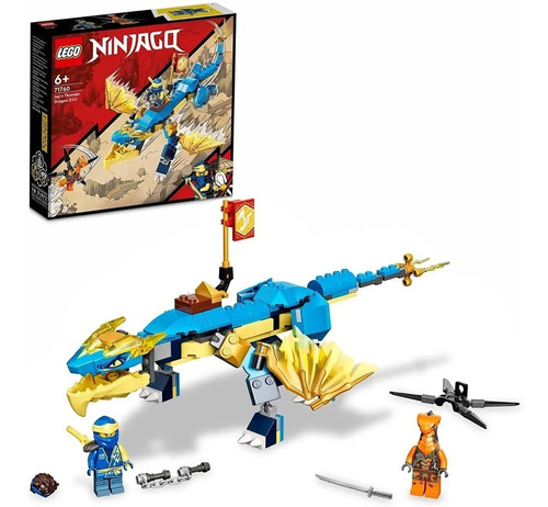 Lego Ninjago Dragão Trovão Evo Do Jay 140 Blocos 71760