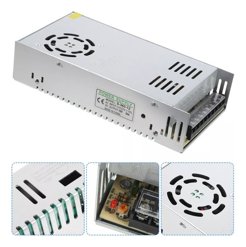 Fuente Conmutada Estabilizadora 12v 30a 360w Bivolt Cftv E Led - Profesional, De Alta Calidad Y De Uso Amplio