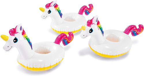 Flotantes Inflables Soportes Para Bebidas Unicornio 3 P...