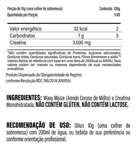Kit 3x Creatina Monohidratada 100g - Inovative Suplementos