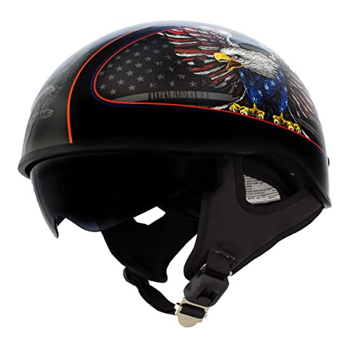 Hot Leathers Hld1037   Casco Unisex Con Visera Tintada Despl