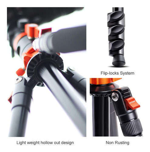 Tripode Profesional De Aluminio Para Camara Universal | K&f