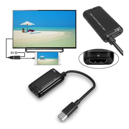 Sf Usb-c Tipo C A Hdmi Adaptador Usb 3.1 Tv Cable Para Mhl