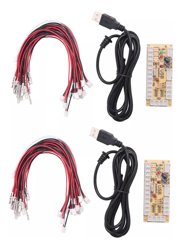 2 Pieza Codificador Interface Árcade Usb Zero Delay 1 Player