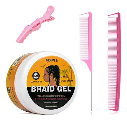 Goiple Strong Hold Braid Gel Bueno Para Torcer, Locs, Trenza