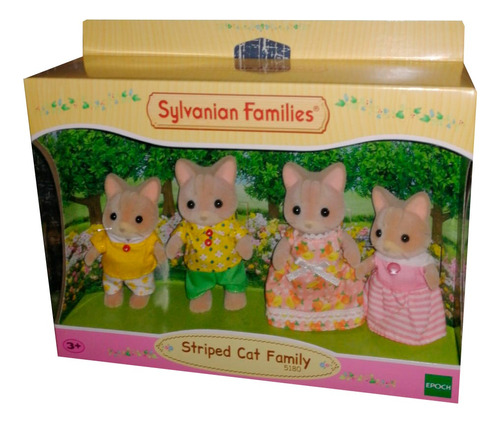 Sylvanian Families Set  Striped Cat Family  (5180)