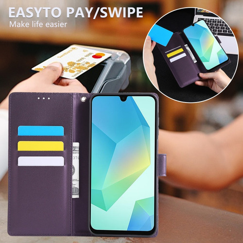 Funda Magnética De Piel Tipo Cartera Para Samsung Galaxy A56 A36 A26 A16 A55 A35 A25 A15 A54 A34 A24 A1