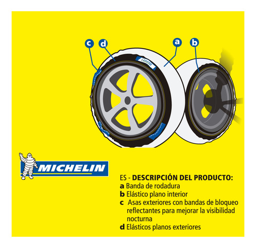 Imagen 5 de 11 de Cadena Para Nieve Tela Sos Grip 2 Michelin Sos2